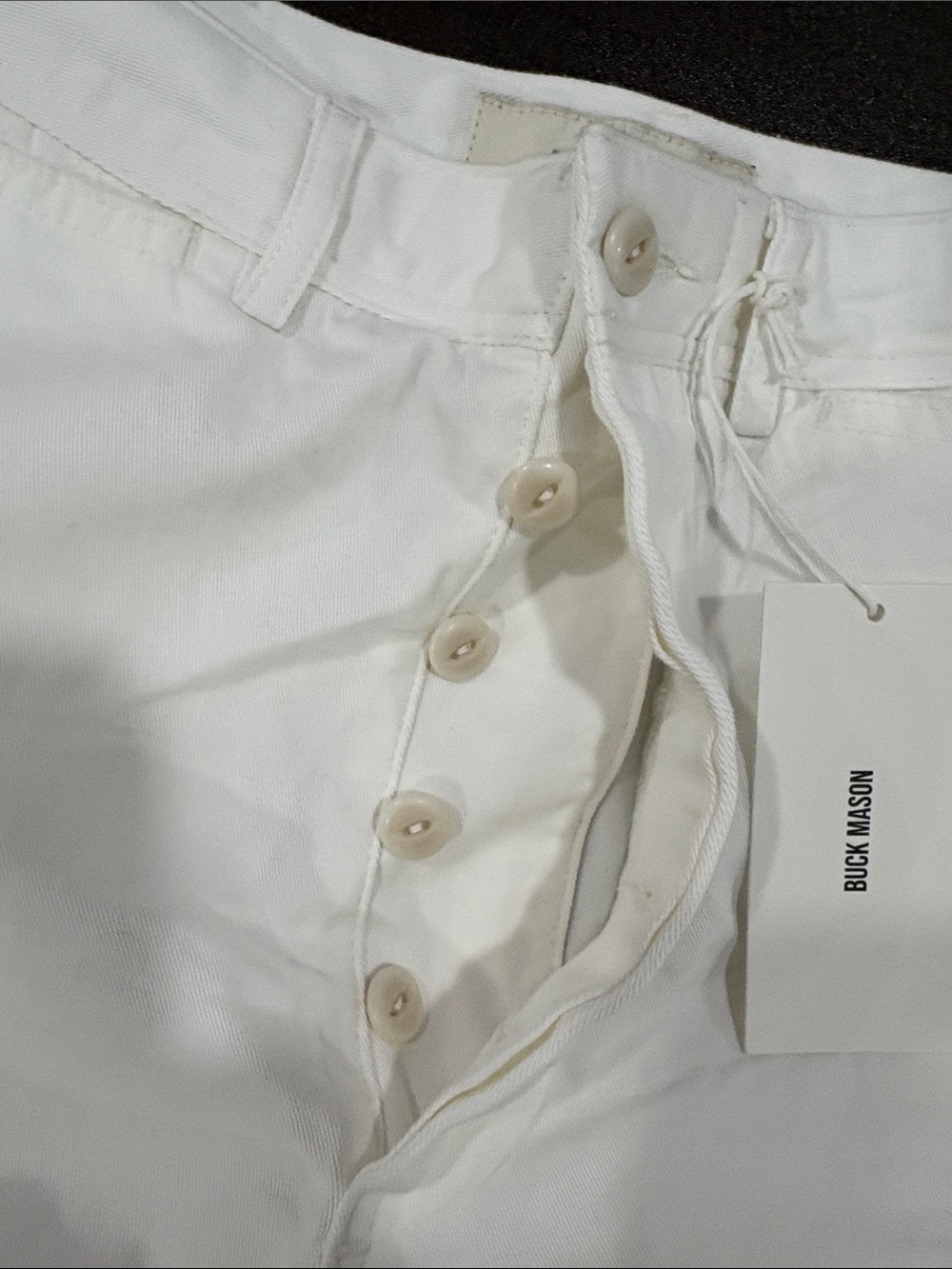 NWT Buck Mason Women’s White Wide Leg Sailorette Pant Size 23 Retail $198 - Picture 3 of 11